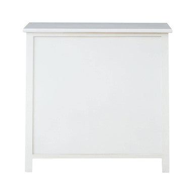 New England White and Pastel Wooden 6 Drawer Chest