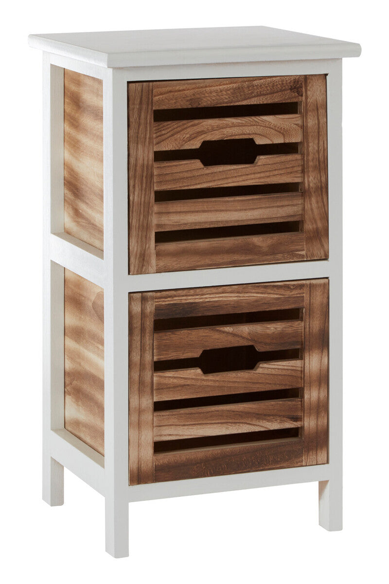 Portsmouth Natural and White Wooden 2 Drawer Chest