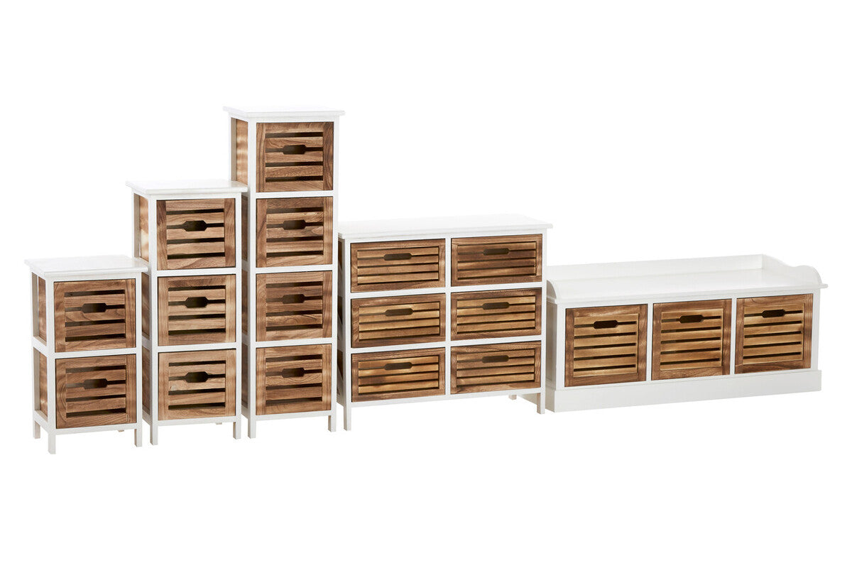 Portsmouth Natural and White Wooden 2 Drawer Chest