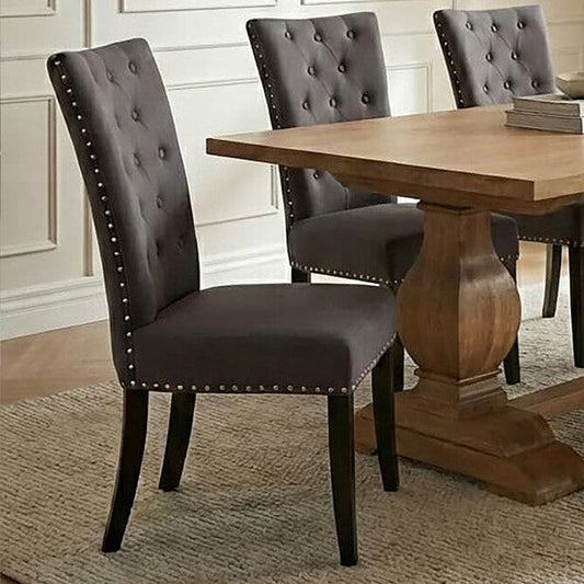Park Grey Cotton and Fabric Dining Chair