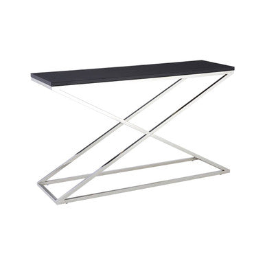 Tribute Black Leather Effect Console Table
