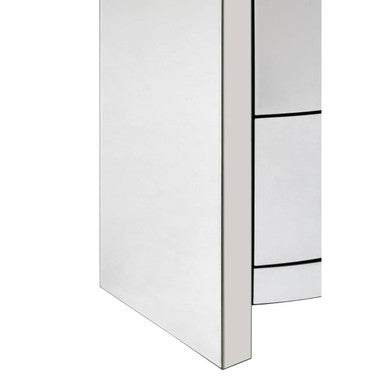 Verona Mirrored Curved 5 Drawer Tall Chest