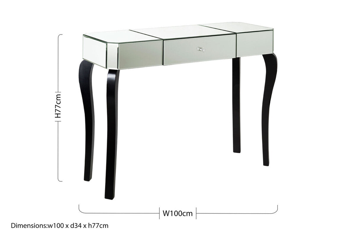 Orchid Mirrored 1 Drawer Console Table