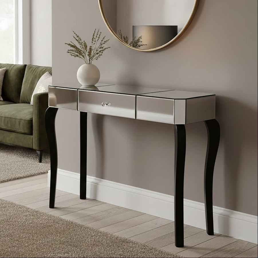 Orchid Mirrored 1 Drawer Console Table