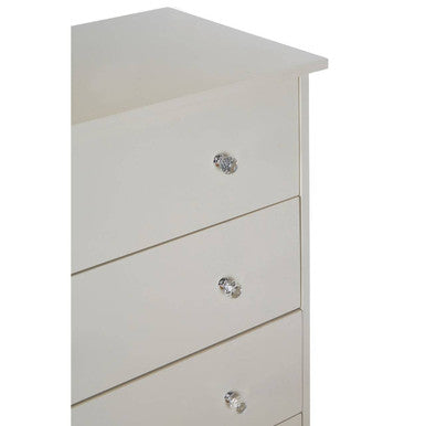 Emily Ivory 4 Drawer Chest with Crystal Handles