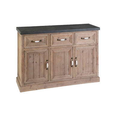 Pompeii Natural Wooden 3 Door and 3 Drawer Sideboard