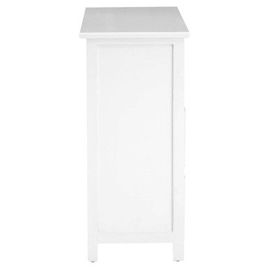 New England White Wooden 6 Drawer Chest
