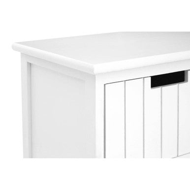 New England White Wooden 6 Drawer Chest