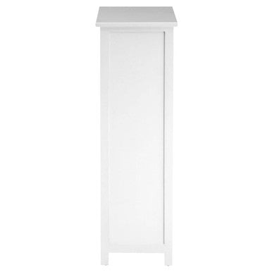 New England White Wooden 5 Drawer Chest