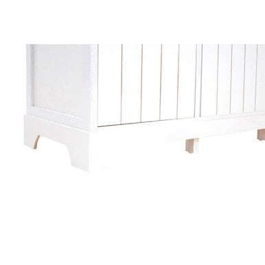 New England White Wooden 4 Drawer Storage Bench