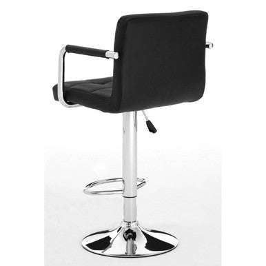 Starz Black Leather Effect Adjustable Bar Chair