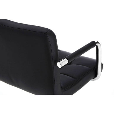 Starz Black Leather Effect Adjustable Bar Chair