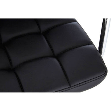 Starz Black Leather Effect Adjustable Bar Chair