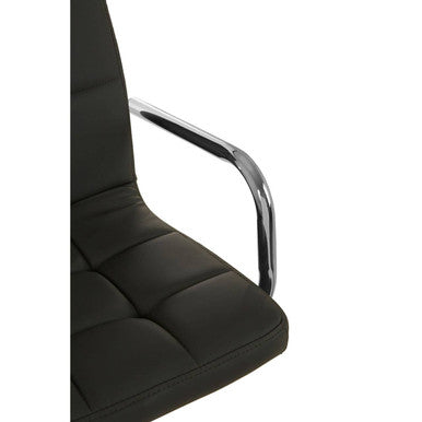 Starz Grey Leather Effect Adjustable Bar Chair