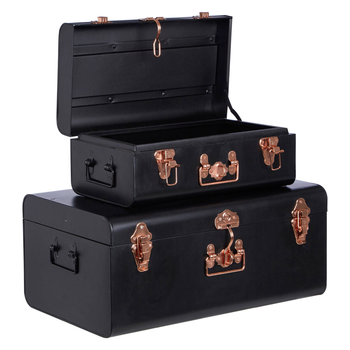 Set of Two Black Storage Trunks | Parley