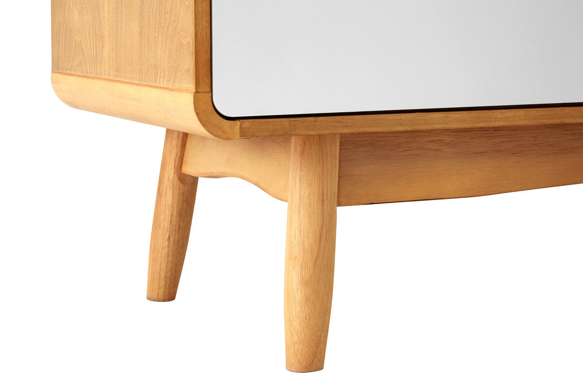 Malmo White and Natural Wood Effect Sideboard