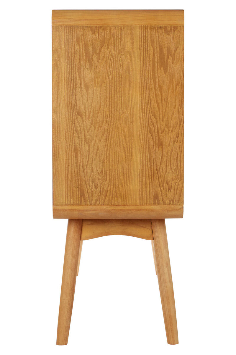 Malmo White and Natural Veneer 1 Door and 2 Drawer Sideboard