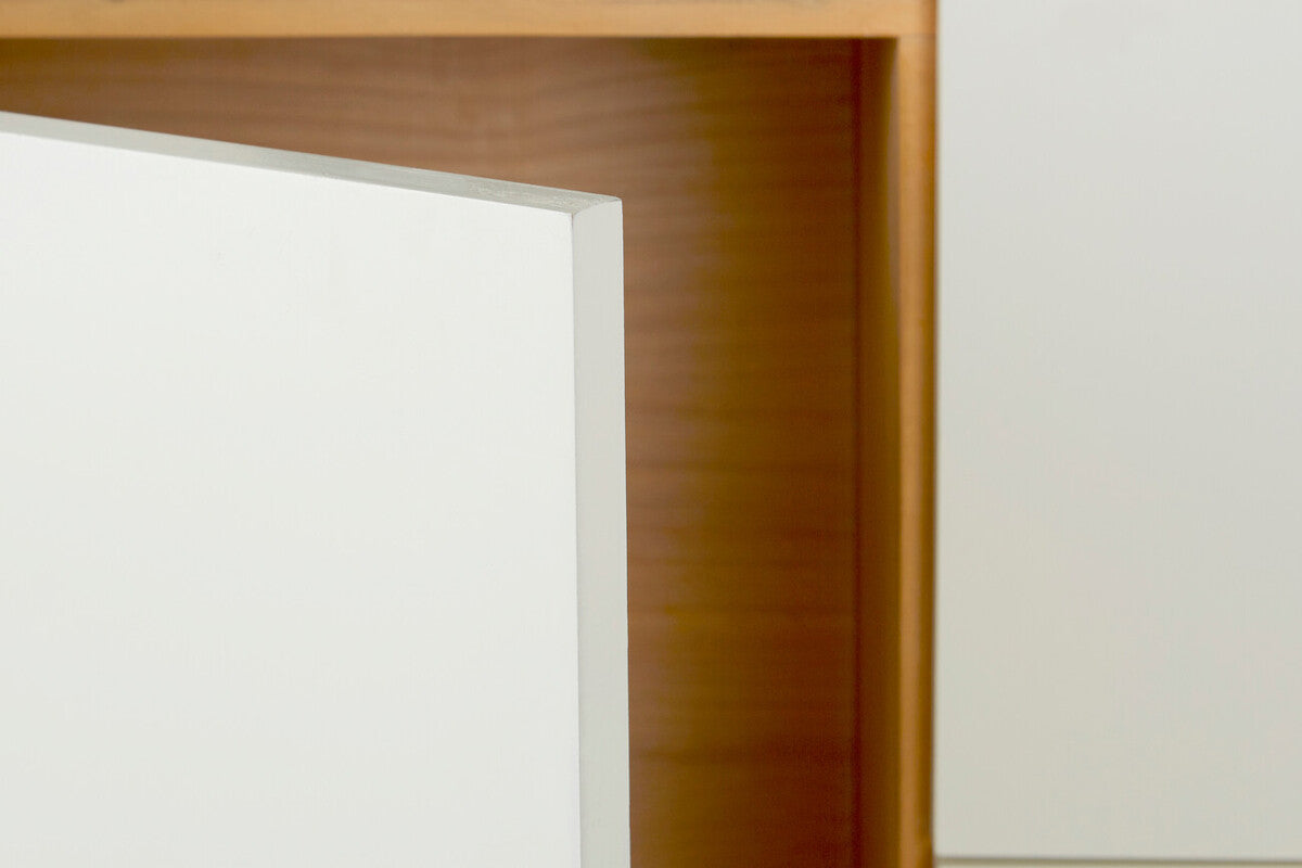 Malmo White and Natural Veneer 1 Door and 2 Drawer Sideboard
