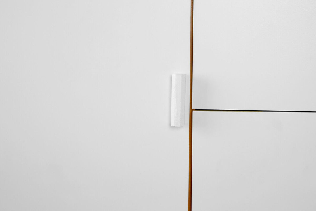 Malmo White and Natural Veneer 1 Door and 2 Drawer Sideboard