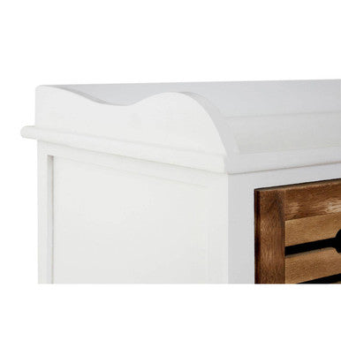 Portsmouth Natural and White Wooden 3 Drawer Bench