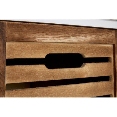 Portsmouth Natural and White Wooden 3 Drawer Bench