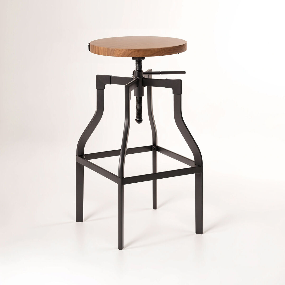 New Foundry Ash Wood Adjustable Bar Stool