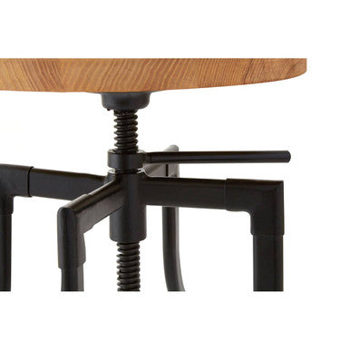 New Foundry Ash Wood Adjustable Bar Stool
