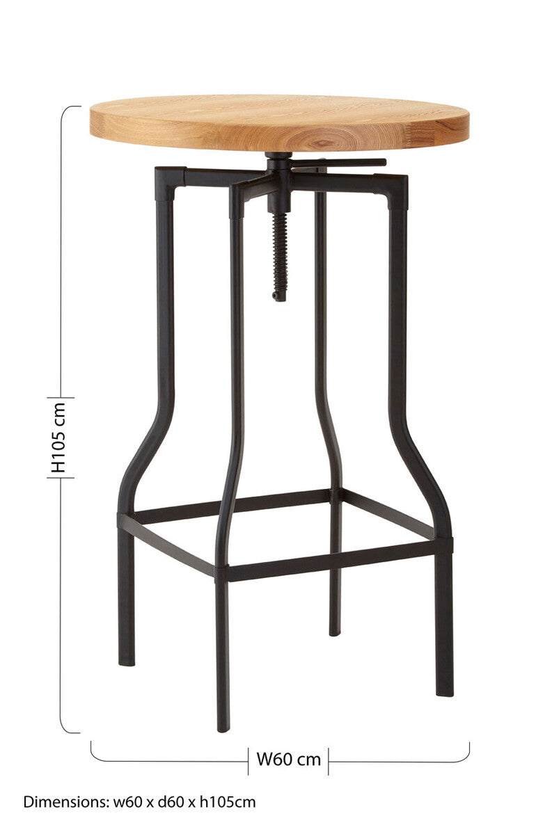 New Foundry Ash Veneer Adjustable Bar Table