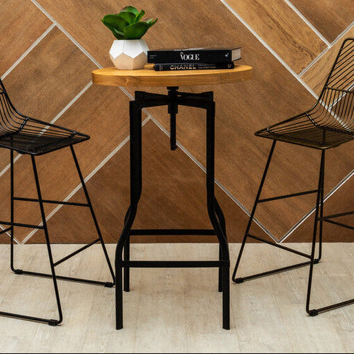 New Foundry Ash Veneer Adjustable Bar Table