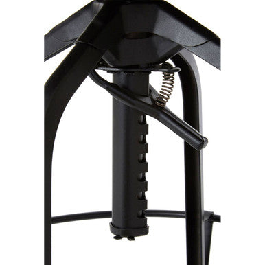 New Foundry Walnut Wood and Black Metal Bar Chair