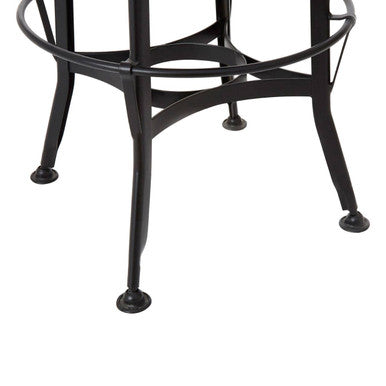 New Foundry Walnut Wood and Black Metal Bar Chair