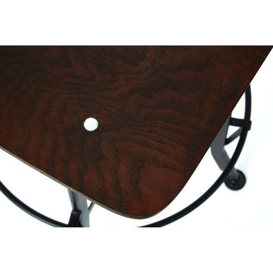 New Foundry Walnut Wood and Black Metal Bar Chair