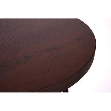 New Foundry Walnut Wood and Black Metal Bar Table