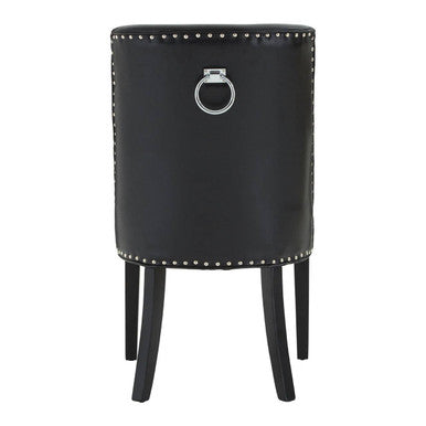 Rodeo Black Leather Effect Ring Back Dining Chair