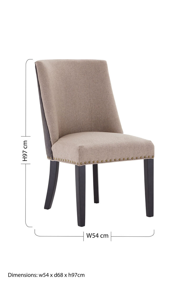 Rodeo Beige Fabric Ring Back Dining Chair