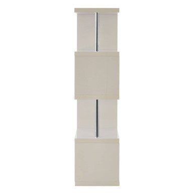 Maze White Gloss Finish 4 Tier Shelf Unit