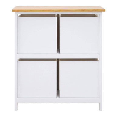 Newport White Wooden 4 Drawer Chest