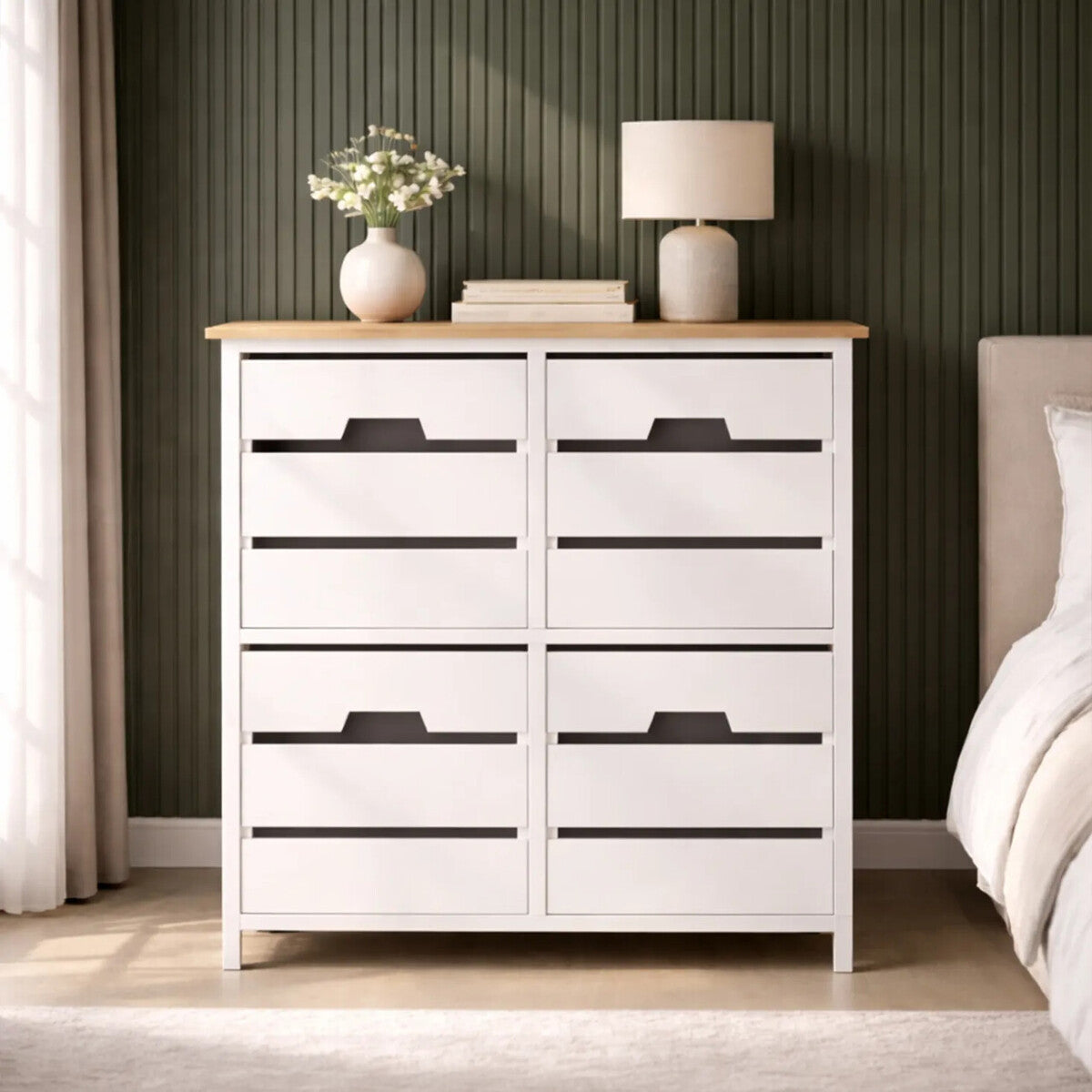 Newport White Wooden 4 Drawer Chest