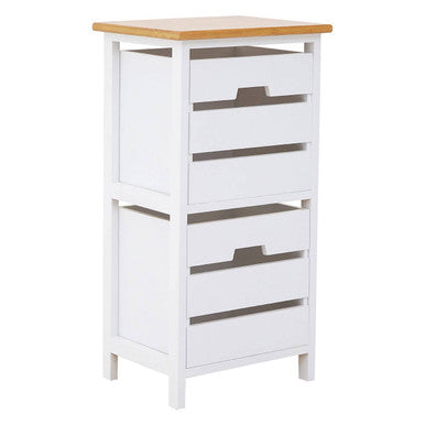 Newport White Wooden 2 Drawer Chest
