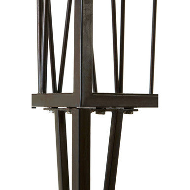 New Foundry Natural Wooden and Black Metal 4 Tier Shelf Unit