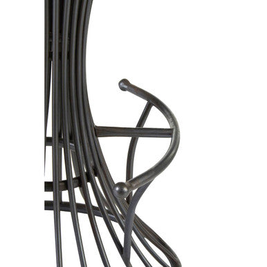 New Foundry Elm Wood and Black Metal Bar Stool
