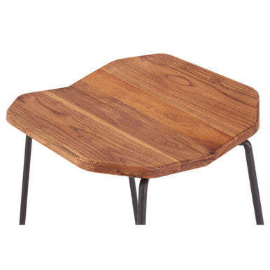 New Foundry Elm Wood Bar Stool