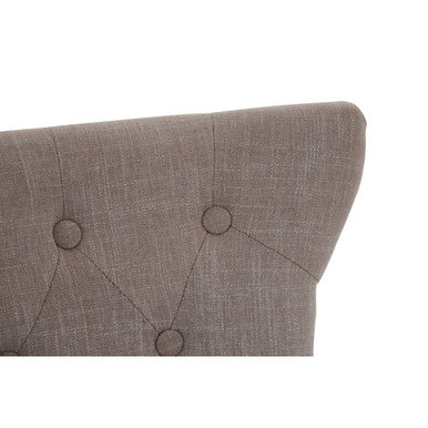 Regents Park Mink Linen Button Tufted Dining Chair