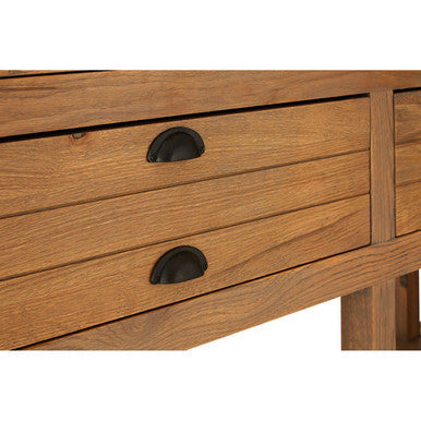 Lyon Grey Wash Oak Wood 6 Drawer Sideboard