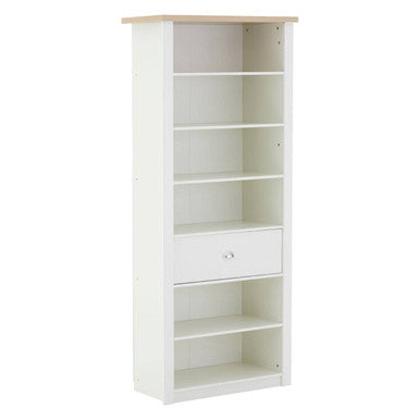 St Ives White and Oak Veneer Bookcase