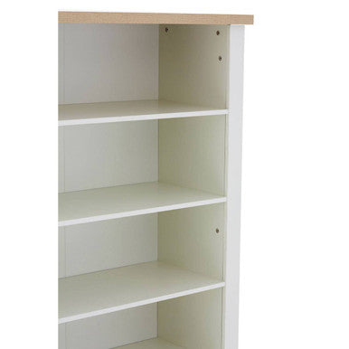 St Ives White and Oak Veneer Bookcase