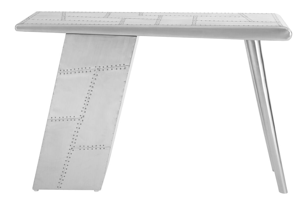 Avro Aluminium Wing Desk with Shelves