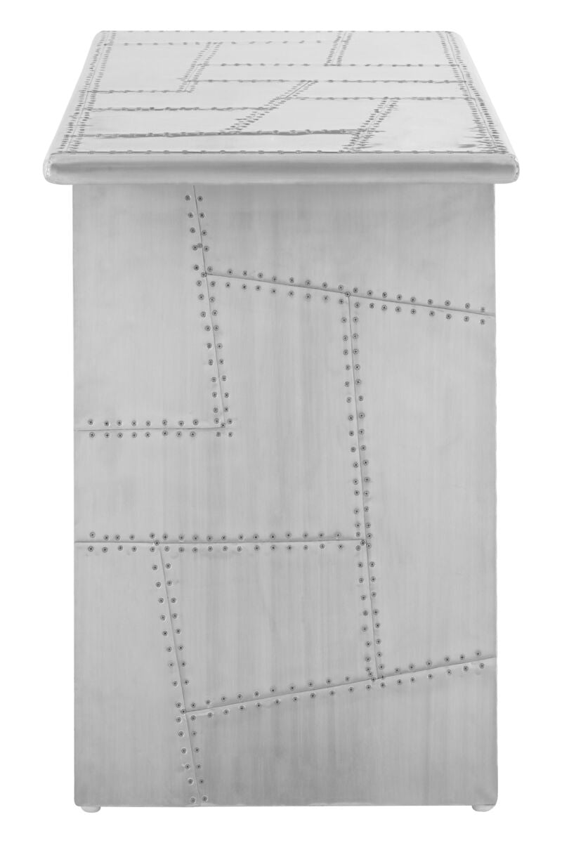 Avro Aluminium Wing Desk with Shelves