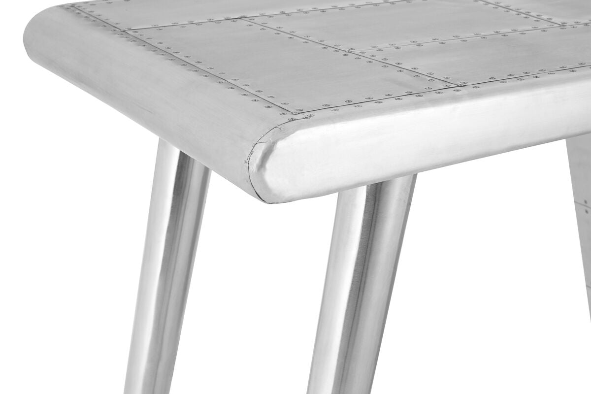 Avro Aluminium Wing Desk with Shelves