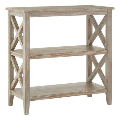 Heritage Natural Wash Wooden 2 Tier Bookshelf